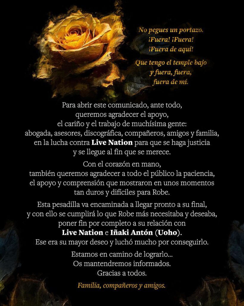 Comunicado Robe
